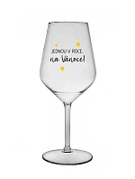 JEDNOU V ROCE NA VÁNOCE - čirá nerozbitná sklenice na víno 470 ml