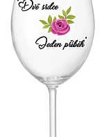 DVĚ SRDCE, JEDEN PŘÍBĚH - čirá sklenice na víno 350 ml