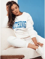 Dámský teplákový komplet NOTHING ecru FashionStreet AY0758 Dámský teplákový komplet NOTHING ecru FashionStreet AY0758