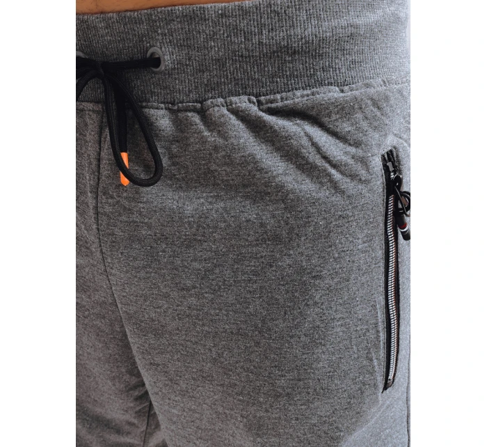 Pánské tmavě šedé teplákové kraťasy FashionStreet SX2267