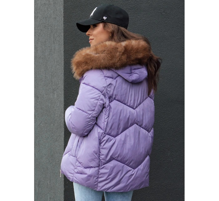 Dámská zimní bunda s kapucí WAYWARD fialová FashionStreet TY4489