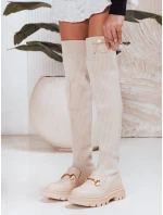 Dámské ponožkové boty béžové FashionStreet ZY1323