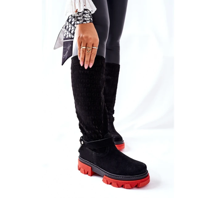 Dámské Kozačky Lewski Černé Semišové model 21562307 - Boto