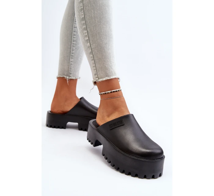 Dámské žabky na masivní podešvi Big Star NN274014 Černé Dámské žabky na masivní podešvi Big Star NN274014 Černé