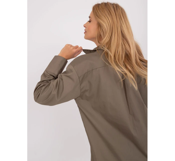 Koszula BA KS model 19561071 khaki - FPrice Koszula BA KS model 19561071 khaki - FPrice