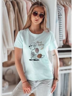 Dámské modré tričko LUMIFIT s pudlem FashionStreet RY2737 Dámské modré tričko LUMIFIT s pudlem FashionStreet RY2737