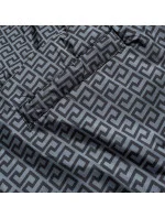 Tmavě modro-šedá oboustranná dámská zimní bunda (mhm-w556) Tmavě modro-šedá oboustranná dámská zimní bunda (mhm-w556)