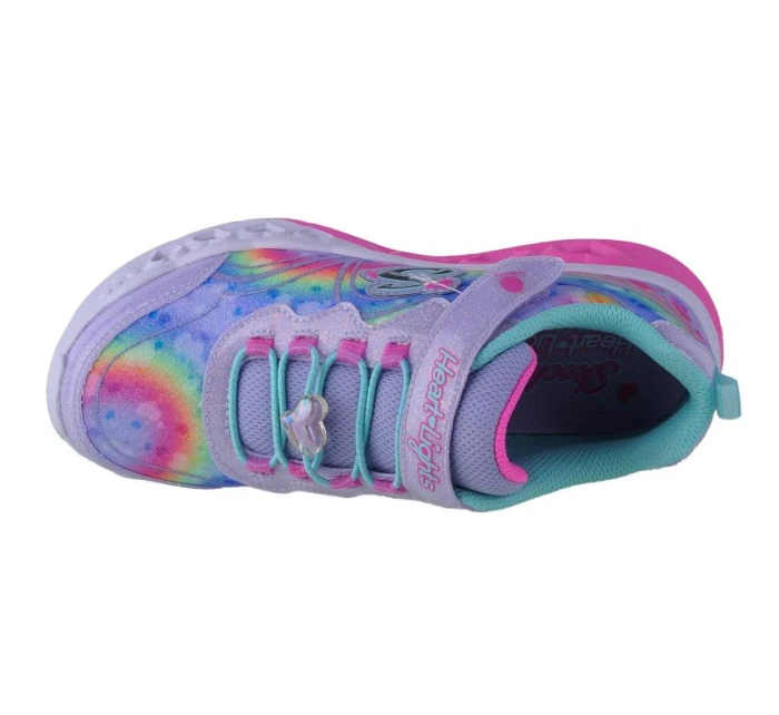 Skechers Flutter Heart Lights - Groovy Swirl 303253L-LVAQ Pink 30 Skechers Flutter Heart Lights - Groovy Swirl 303253L-LVAQ Pink 30
