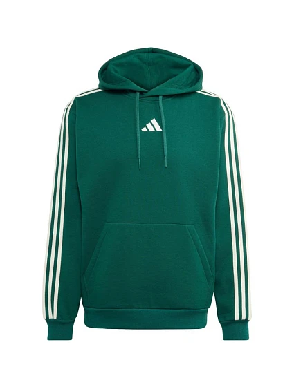 Bluza męska Essentials 3Stripes Fleece Hoodie zielona model 22550105 pánské - ADIDAS Bluza męska Essentials 3Stripes Fleece Hoodie zielona model 22550105 pánské - ADIDAS