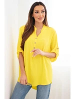 Halenka s delším zadním dílem tmavě žlutá