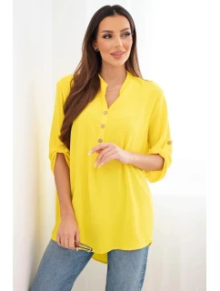 Halenka s delším zadním dílem tmavě žlutá