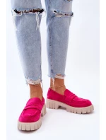 Dámské semišové nazouvací boty Fuchsie model 21623123 - Boto Dámské semišové nazouvací boty Fuchsie model 21623123 - Boto