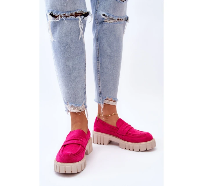 Dámské semišové nazouvací boty Fuchsie model 21623123 - Boto Dámské semišové nazouvací boty Fuchsie model 21623123 - Boto