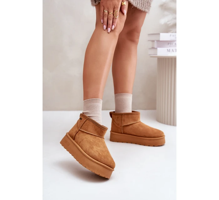 Nízké Sněhule Na Platformě Big Star model 21676190 Camel - Big Star Shoes Nízké Sněhule Na Platformě Big Star model 21676190 Camel - Big Star Shoes