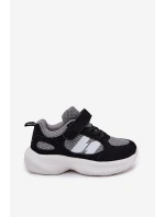 Dětské Sportovní Boty Tenisky Na Suchý Zip Černé Šedé model 21700780 - Boto Dětské Sportovní Boty Tenisky Na Suchý Zip Černé Šedé model 21700780 - Boto