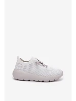 Materiálová Dámská Sportovní Obuv Bílá Helinae