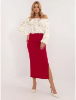 Spódnica MI SD model 20576467 czerwony - FPrice Spódnica MI SD model 20576467 czerwony - FPrice