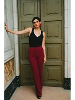 S418 Kalhoty s laclem - bordó