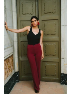 Kalhoty s  bordó model 21319171 - STYLOVE