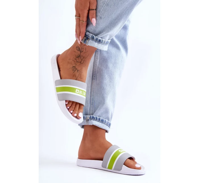 Lehké Pěnové Pantofle Big Star Bílá-Šedá