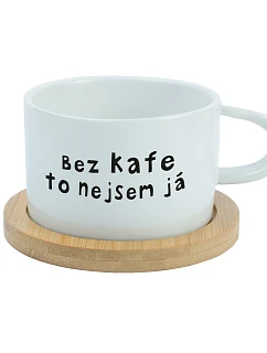 BEZ KAFE TO NEJSEM JÁ - bílý hrníček makronka 200 ml