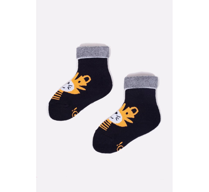 Chlapecké ohrnuté ponožky YO! SKF-0003C Boy Frotte 17-34