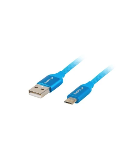 Lanberg Premium Cable CA-USBM-20CU-0018-BL (USB 2.0 - Micro USB typ B ; 1,8 m; barva modrá)