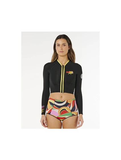 Dámská bunda RIP CURL G-Bomb 1.5 Ls Fz Crop Jkt, černá