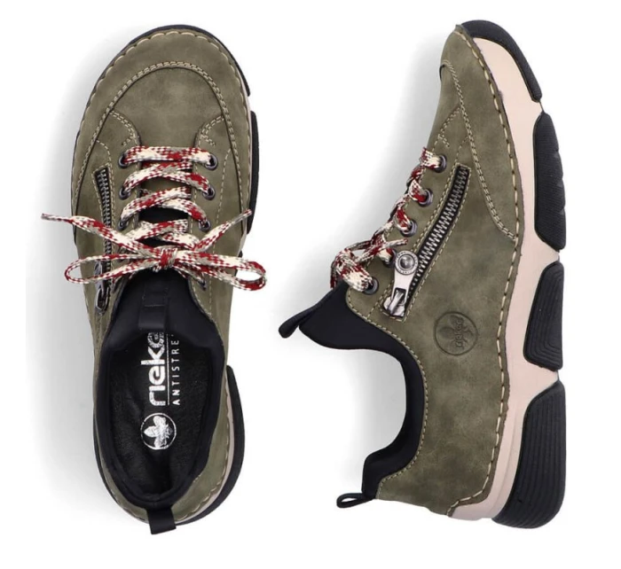 Pohodlná polobotka Rieker W RKR610 zelená