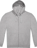 B&C ID.224 Zip Hood Unisex mikina s kapucí 01.I224 sport grey