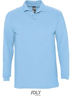 SOL'S Winter II Piqué polo s dlouhým rukávem 25.1353 sky blue