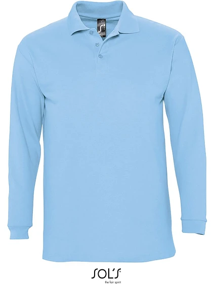 SOL'S Winter II Piqué polo s dlouhým rukávem 25.1353 sky blue SOL'S Winter II Piqué polo s dlouhým rukávem 25.1353 sky blue
