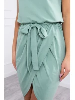 Šaty s obálkou dole tmavě mátové Šaty s obálkou dole tmavě mátové