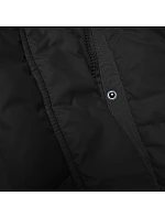Černá krátká dámská bunda s kapucí model 21066760 - J.STYLE Černá krátká dámská bunda s kapucí model 21066760 - J.STYLE