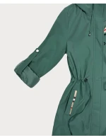 Damska kurtka z wykończeniem w kratkę Goodlookin zielona (KK60411-2#)