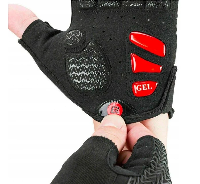 Cyklistické rukavice  M s  černočervené model 22083457 - Rockbros