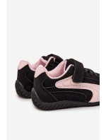 Dětské sportovní boty s přezkou Černo růžové Perrin Dětské sportovní boty s přezkou Černo růžové Perrin
