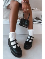 Dámské polobotky na platformě s pásky Černé model 21937789 - Boto