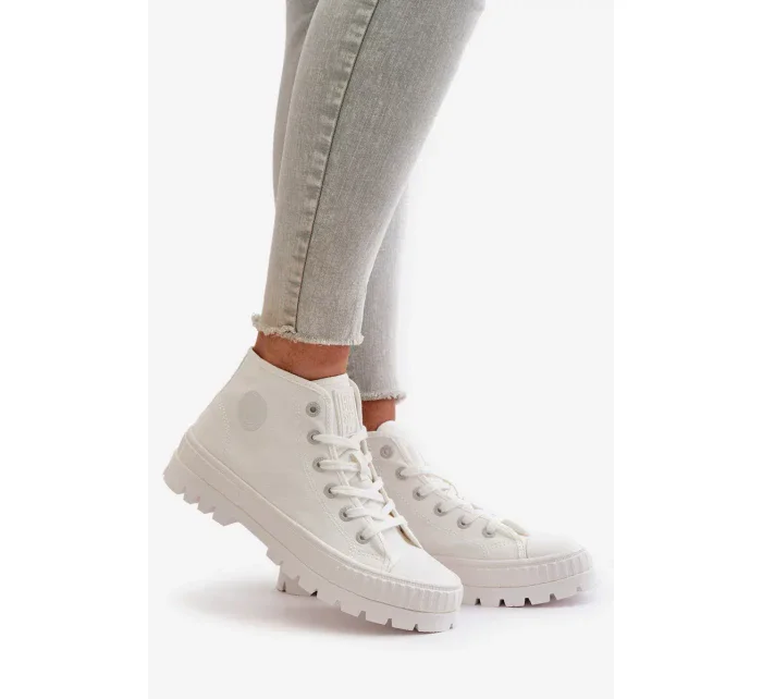 Dámské Tenisky S Kotníkovou Cholevkou Big Star Bílé Dámské Tenisky S Kotníkovou Cholevkou Big Star Bílé