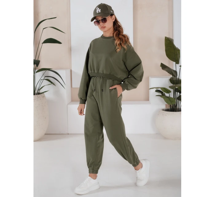 Dámský teplákový komplet SOLIR khaki FashionStreet AY1019