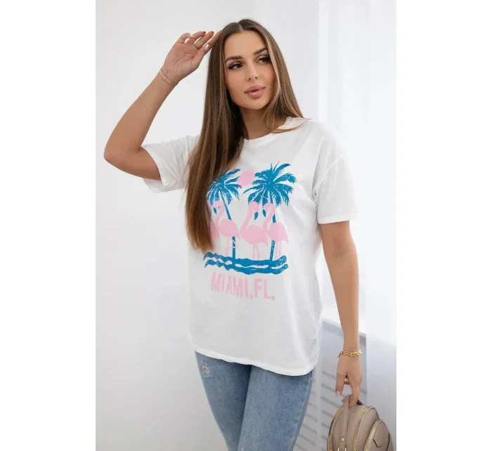 Halenka z rubané bavlny Miami bílý