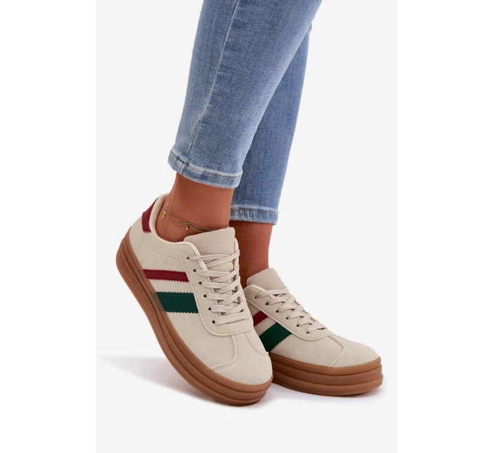 Dámské tenisky na platformě Béžové Janivelle Dámské tenisky na platformě Béžové Janivelle