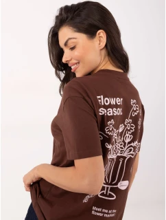 T shirt model 21798160 ciemny brązowy - FPrice