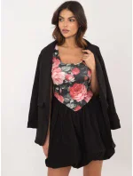 Šaty DHJ SK  černá a růžová model 20556882 - FPrice