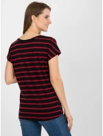 Dámské tričko RV TS 8567.26 černá a červená - FPrice Dámské tričko RV TS 8567.26 černá a červená - FPrice