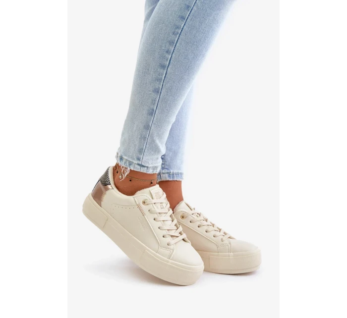 Zateplené Dámské Tenisky Na Platformě Big Star Béžové