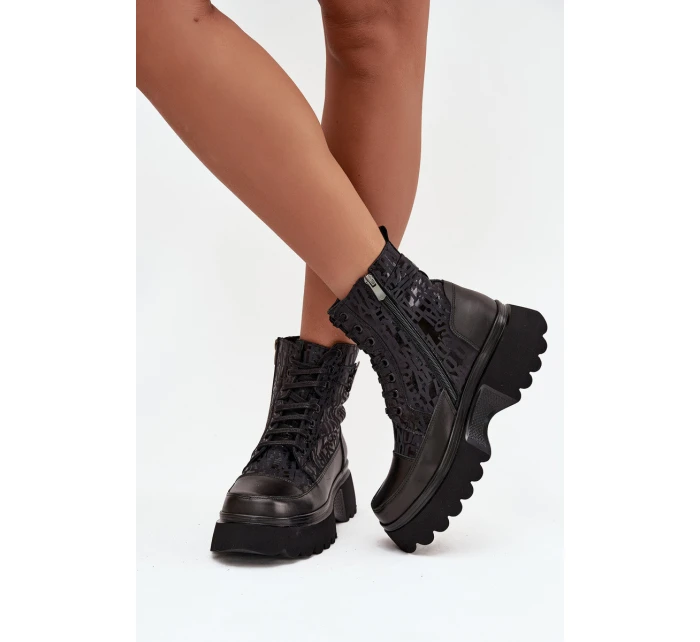 Dámské boty Artiker – černé, na platformě Dámské boty Artiker – černé, na platformě