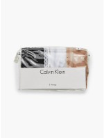 Dámská tanga 3 Pack Thongs Bottoms Up 000QD3802EFIY černá/bílá/mandlová - Calvin Klein