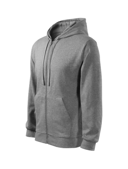 Trendy Zipper mikina pánská tmavě šedý melír Trendy Zipper mikina pánská tmavě šedý melír