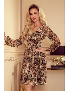 Dámské šifonové šaty 357-2 animal - Numoco